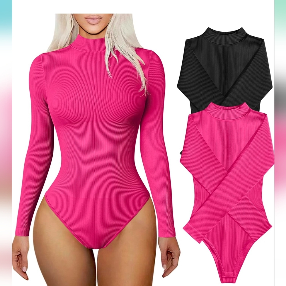 Women sexy ribbed bodysuits (2)